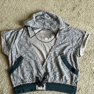 Free People Vintage Short Sleeve Hoodie
